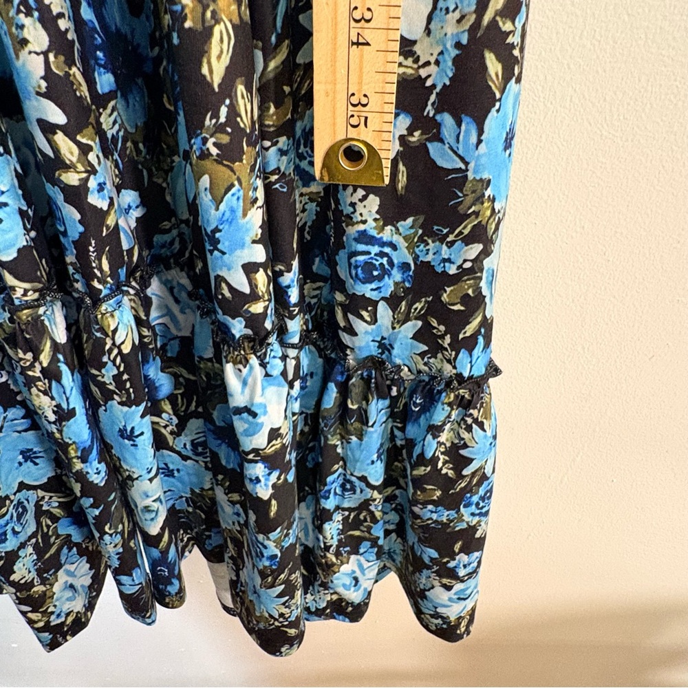 Grace Karin Womens Blue Floral Maxi Dress Small Smocked NWT - Picture 13 of 13